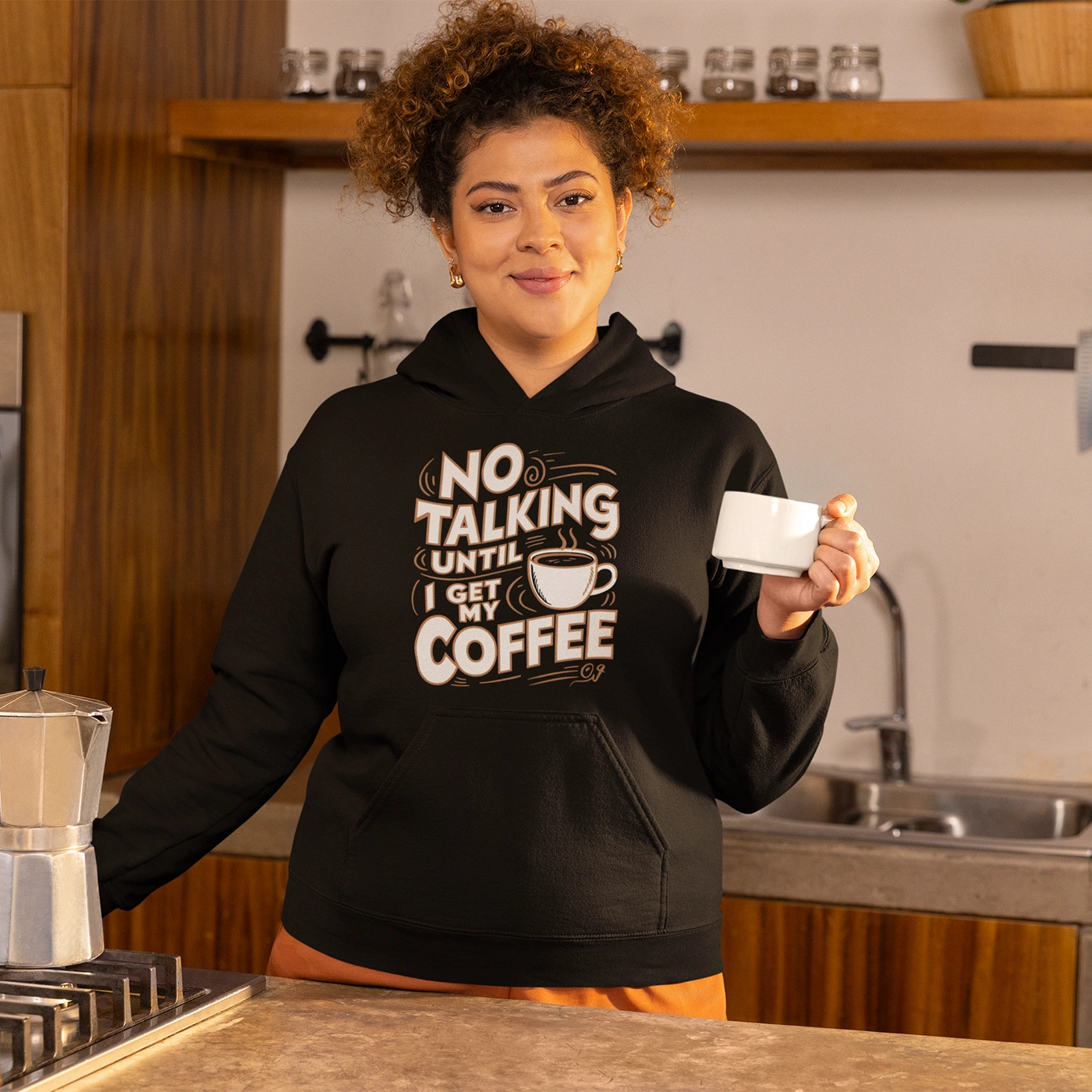 no talking until i get my coffee hoodie
