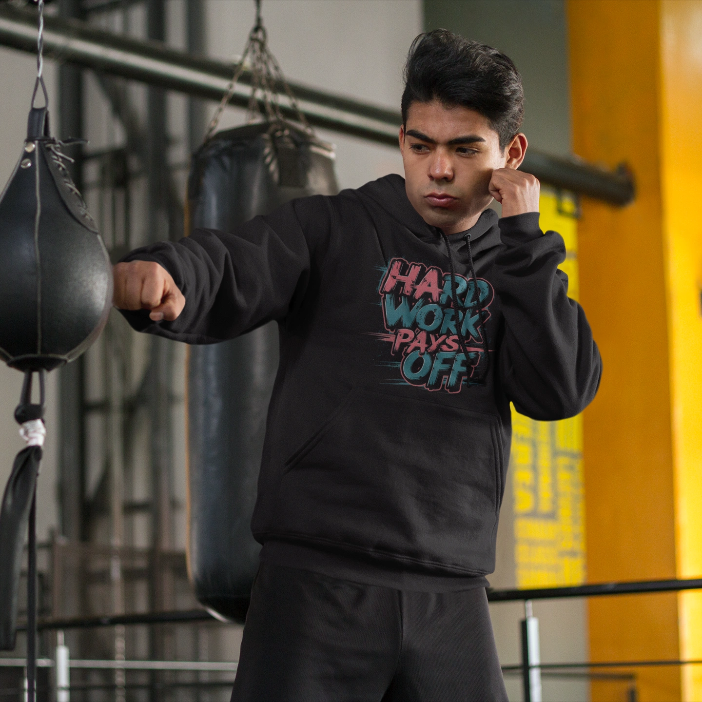 hard work pays off fitness hoodie