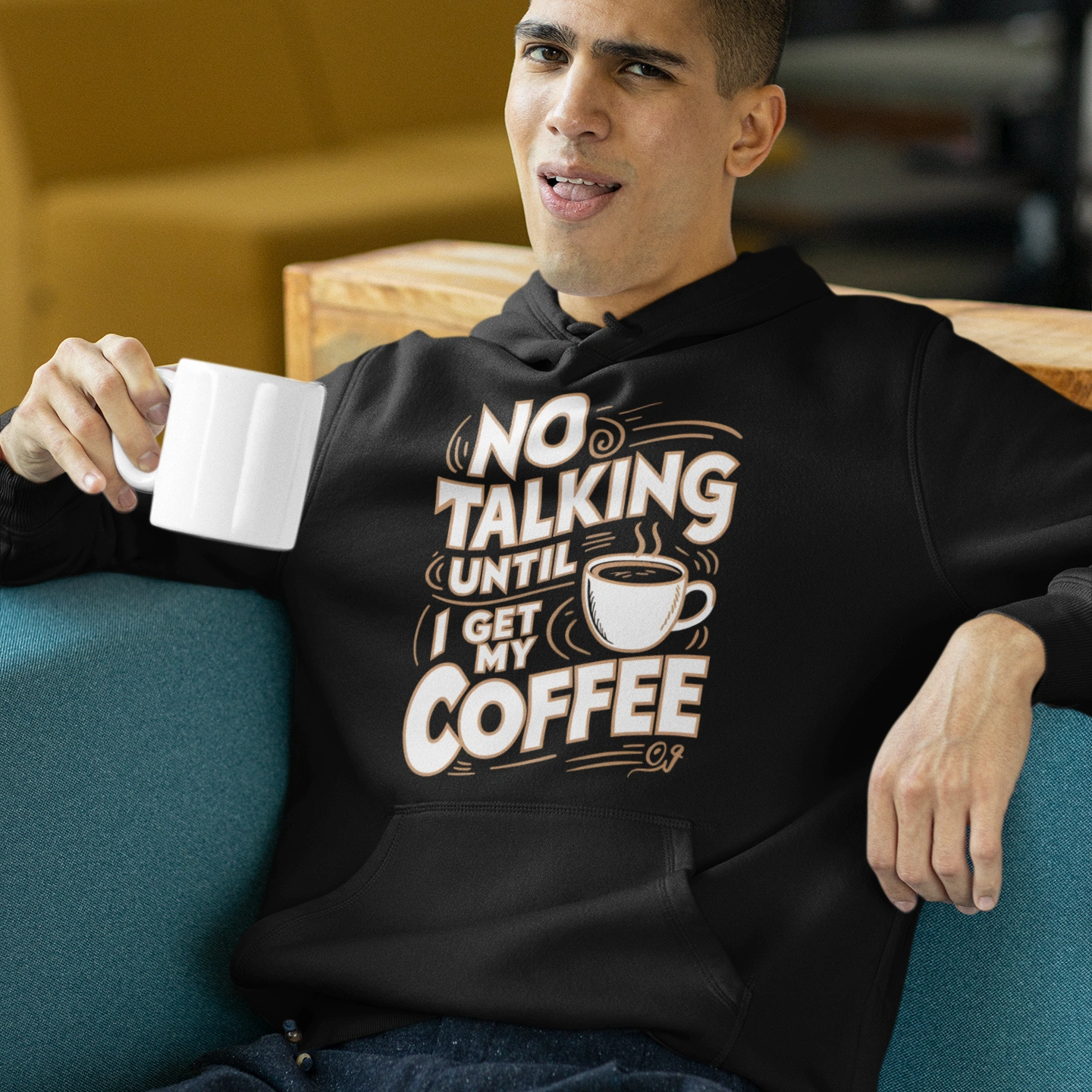 no talking until i get my coffee hoodie