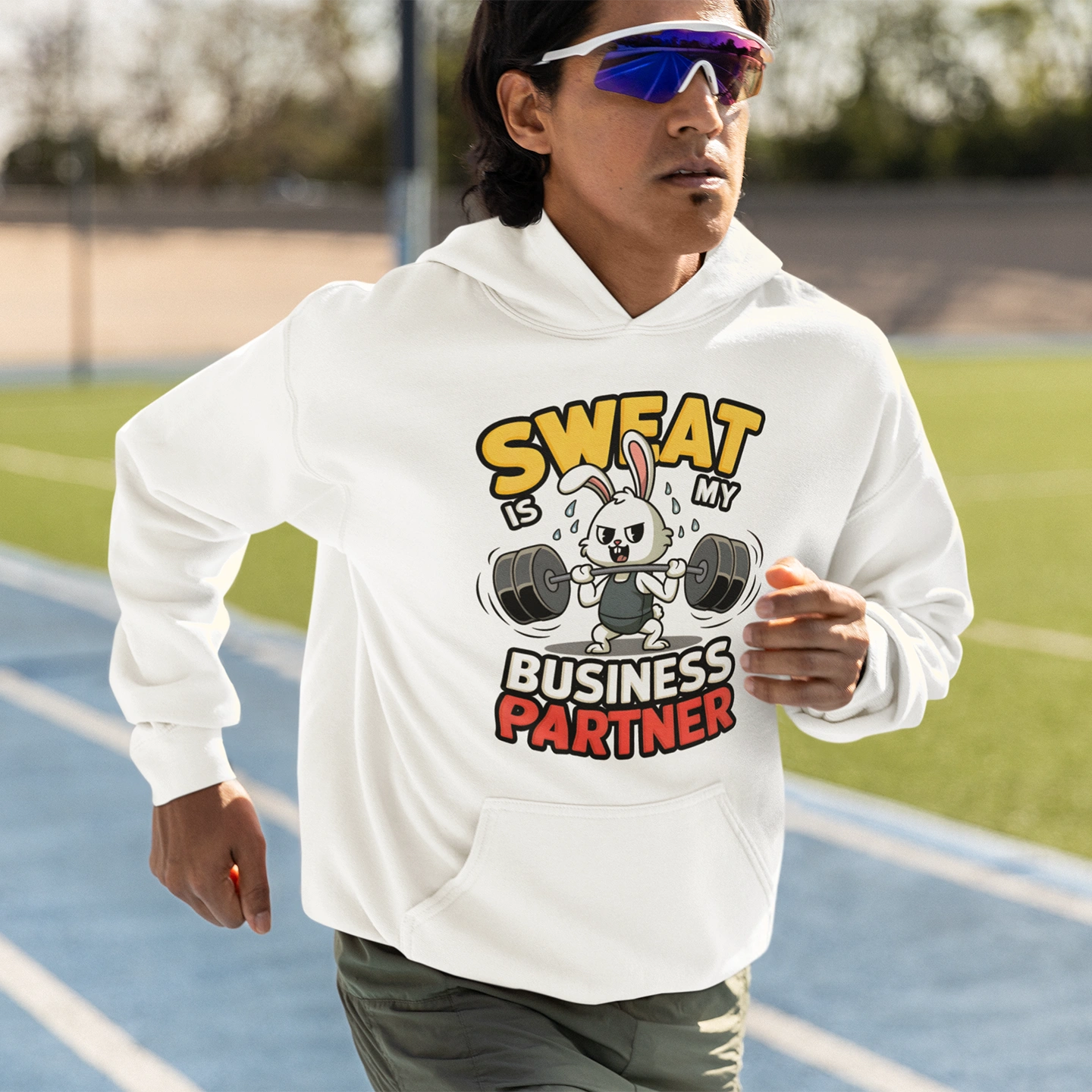 sweat is my business partner fitness hoodie