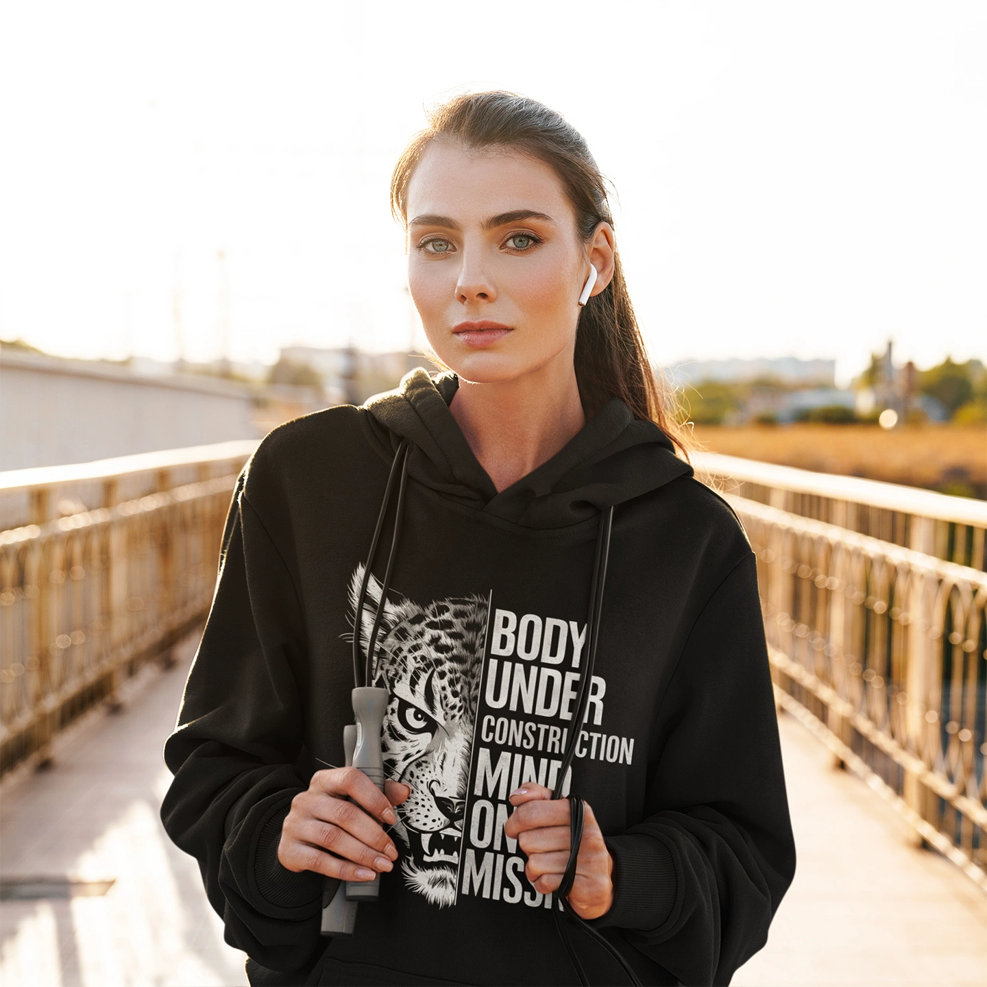body under construction mind on a mission fitness hoodie