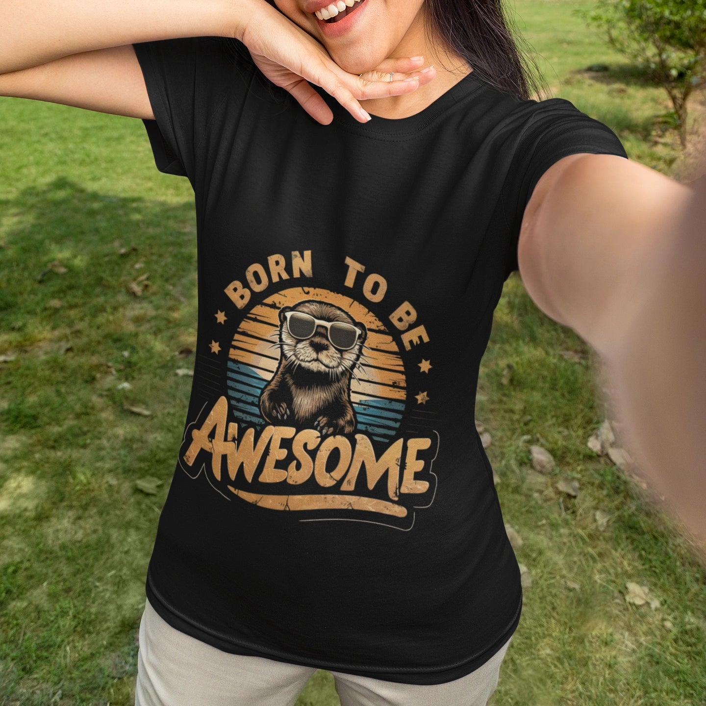 born to be awesome beaver t shirt