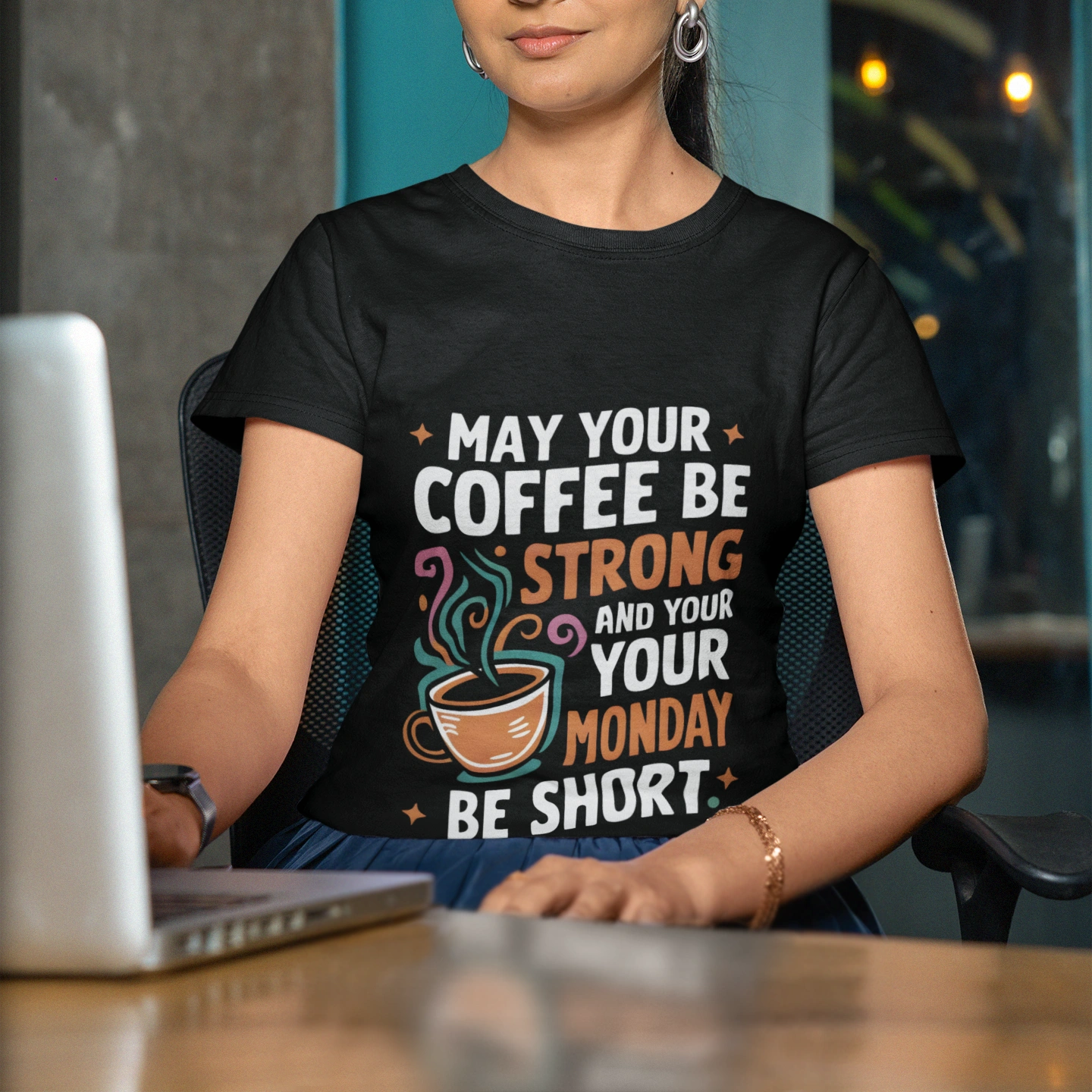 may your coffee be strong and your monday be short t shirt