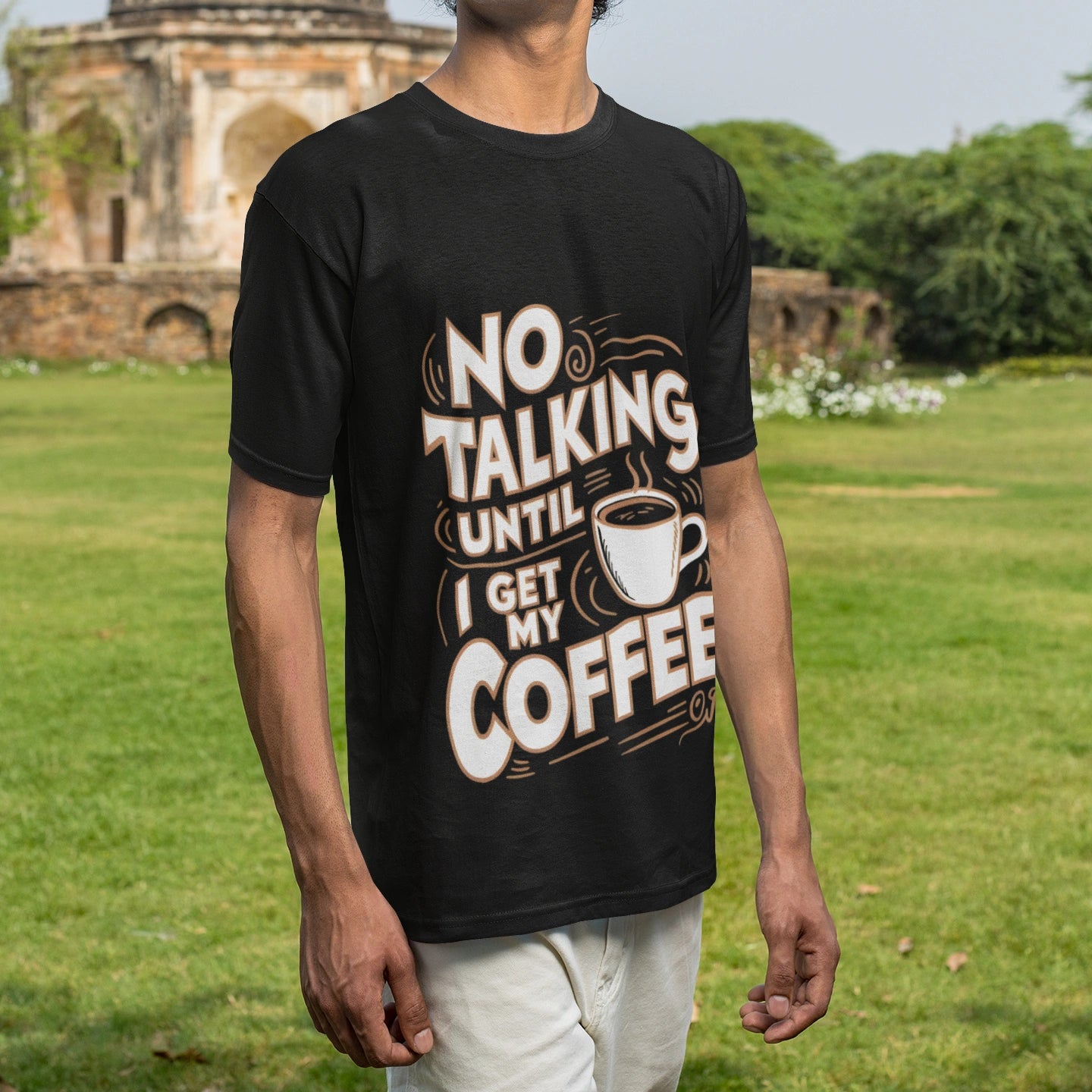 no talking until i get my coffee t shirt