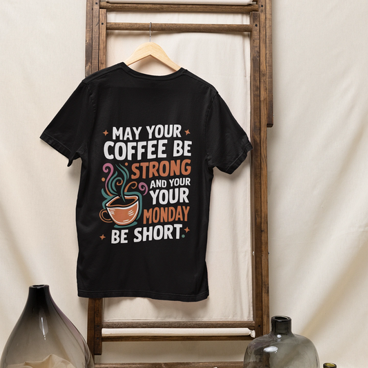 may your coffee be strong and your monday be short t shirt