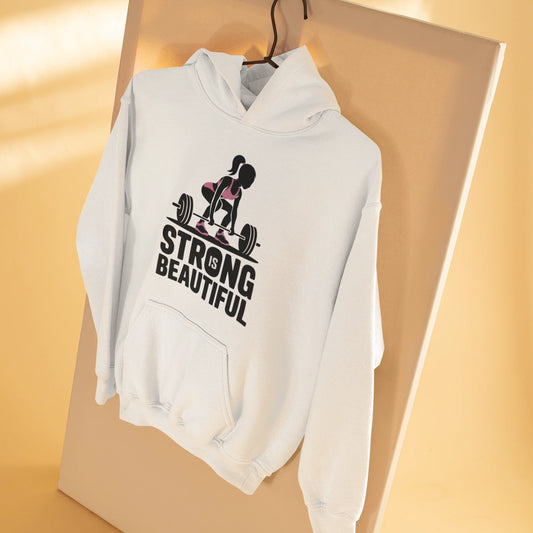 strong is beautiful fitness hoodie