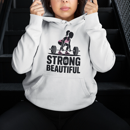 strong is beautiful fitness hoodie