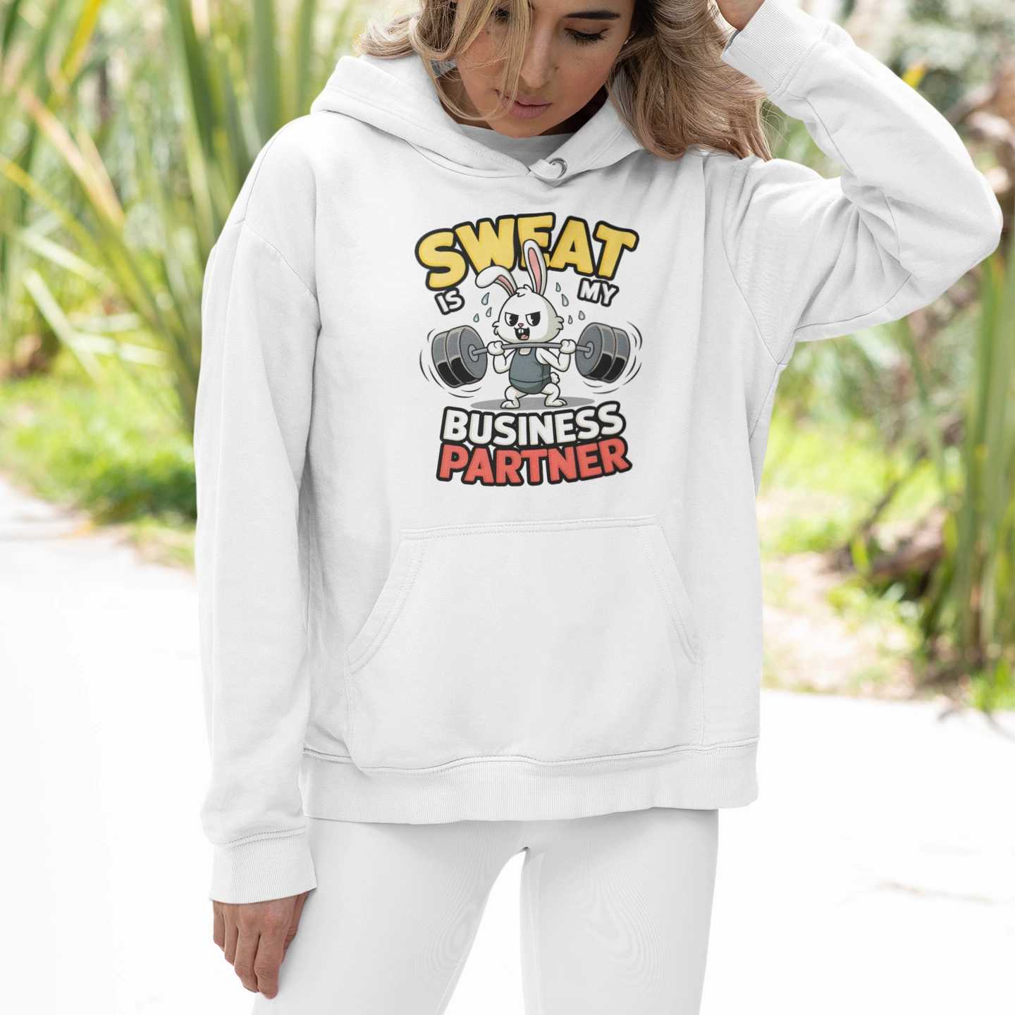 sweat is my business partner fitness hoodie