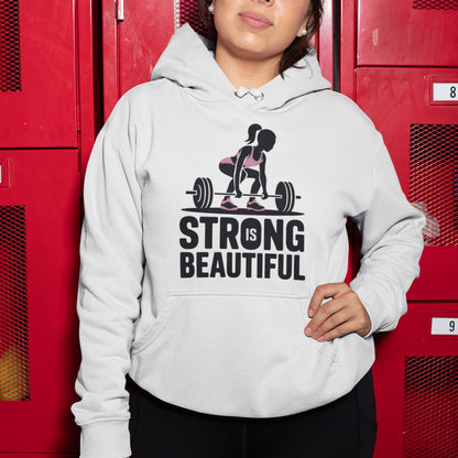 strong is beautiful fitness hoodie