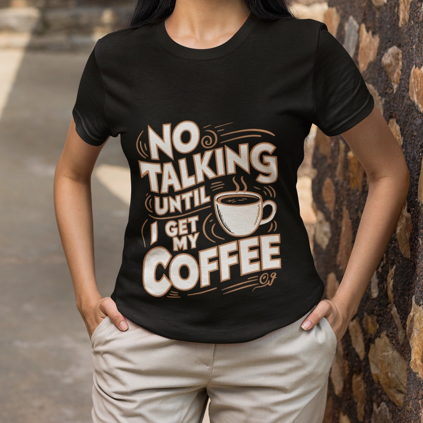 no talking until i get my coffee t shirt