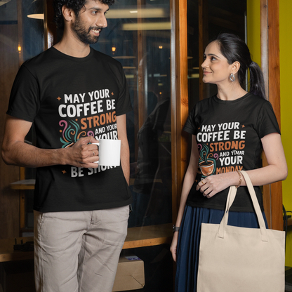 may your coffee be strong and your monday be short t shirt